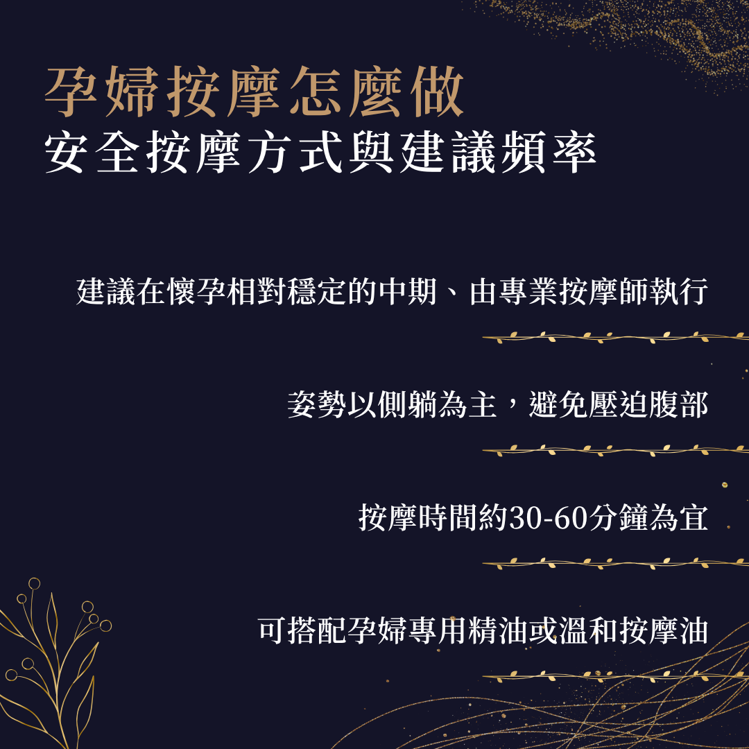 孕婦按摩方式與頻率